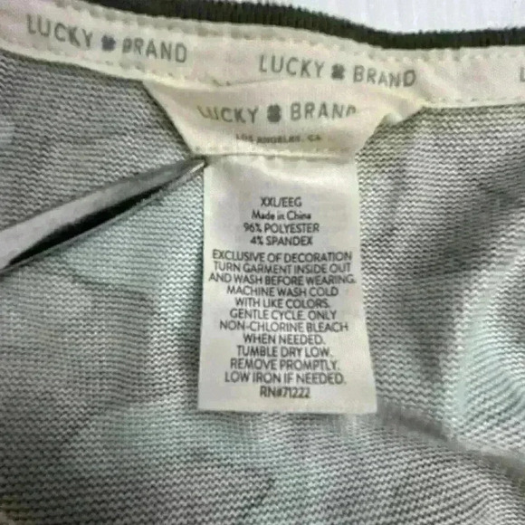 Lucky Brand Womens XXL Green Camo Soft Tank Top Poly/Spandex Stretch Lightweight - Picture 5 of 7